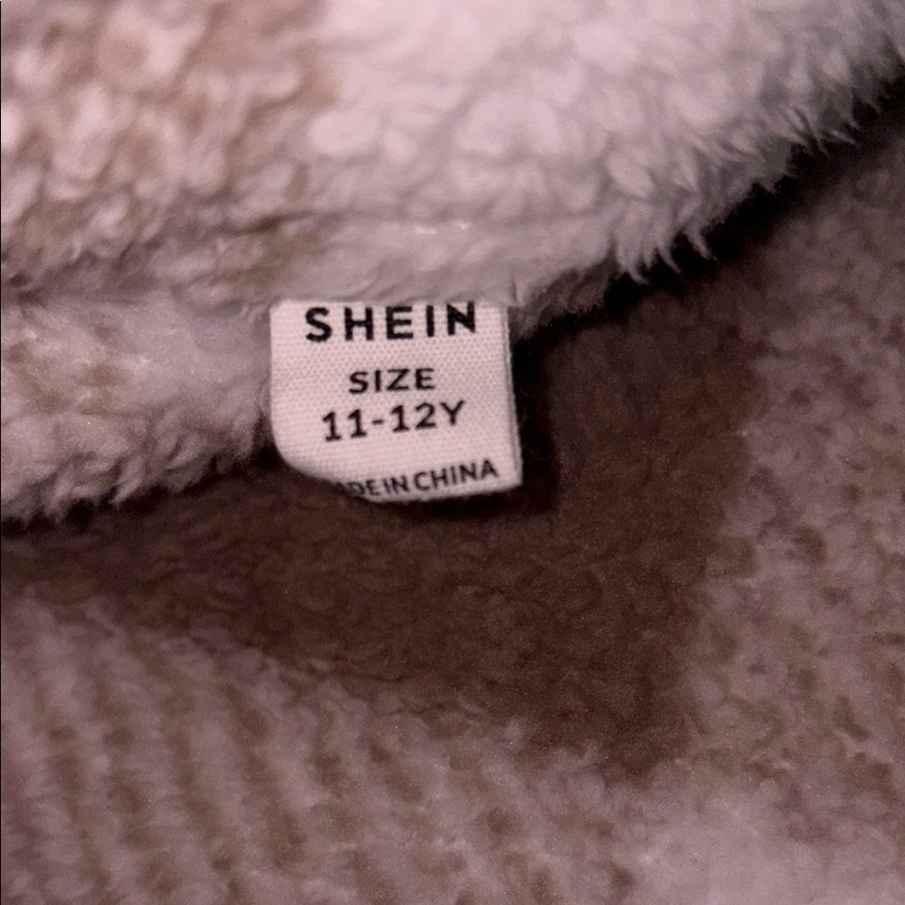 SHEIN Brown and White Plaid Kids Jacket - Picture 3 of 3